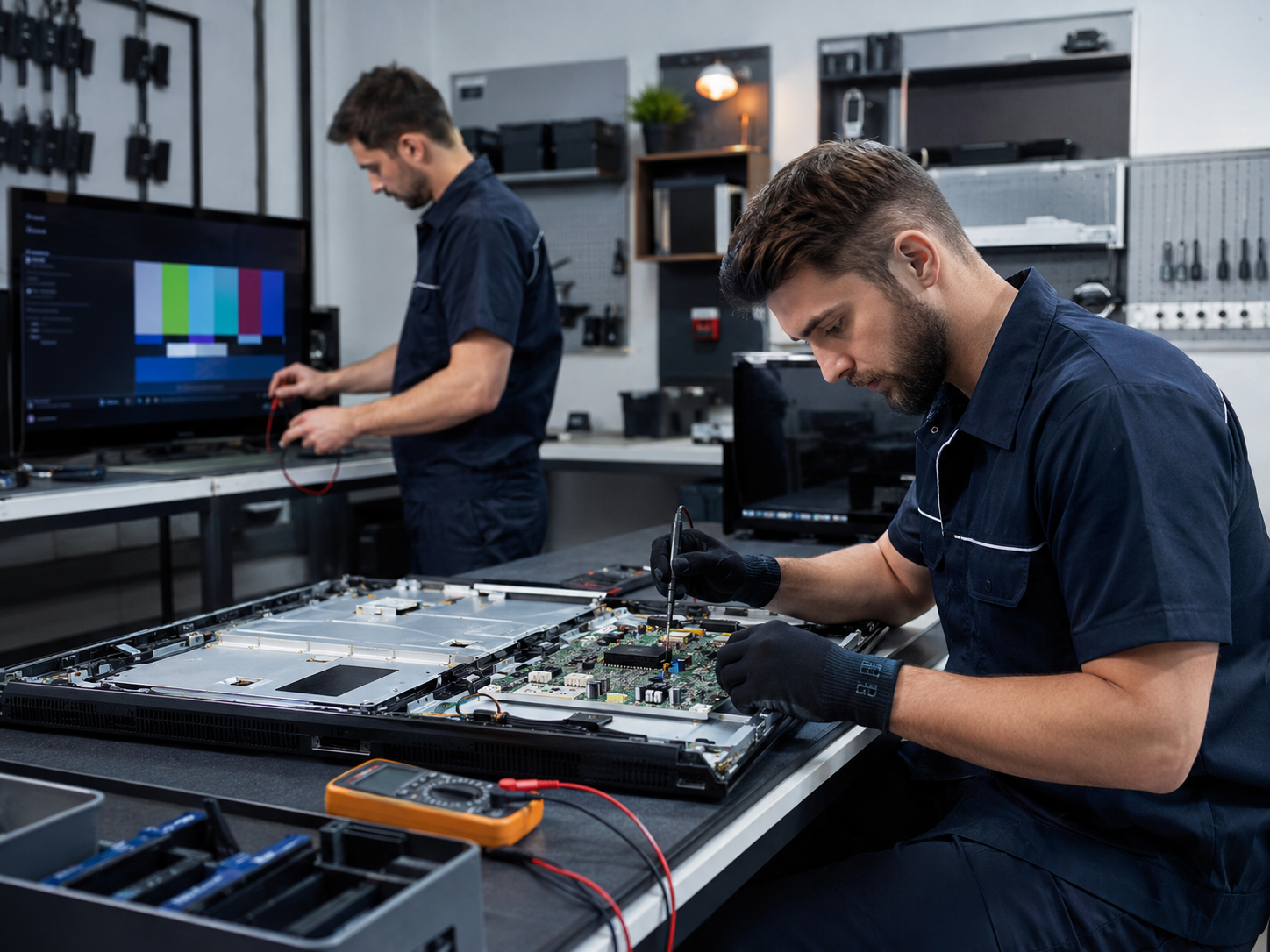 Technicians at work